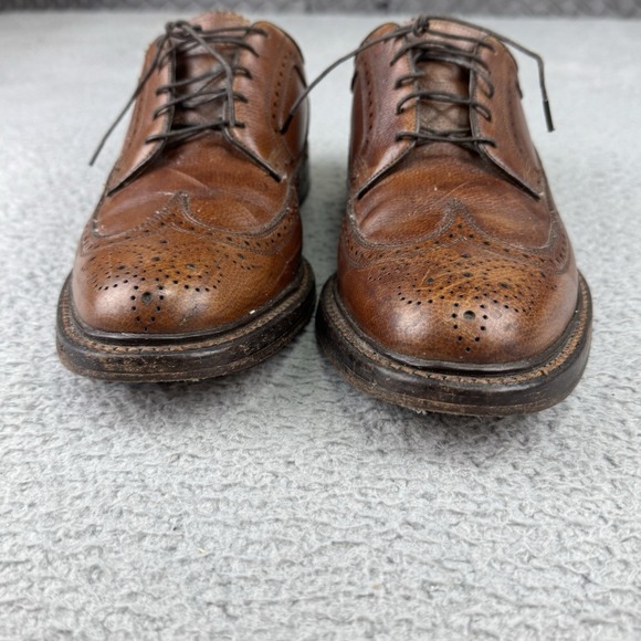 VTG Florsheim Imperial Mens Wingtip Dress Shoes 9.5 D Bourbon Leather 303129 USA - Picture 2 of 9